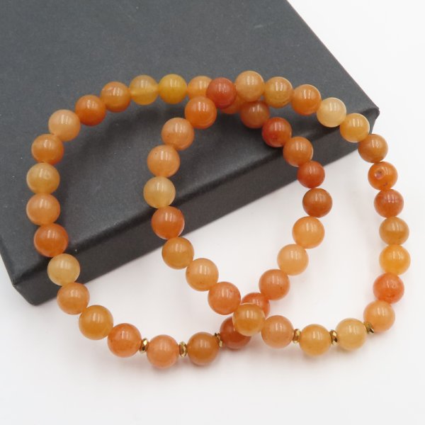 Awenturyn pomarańczowy - bransoletka (sztuka)