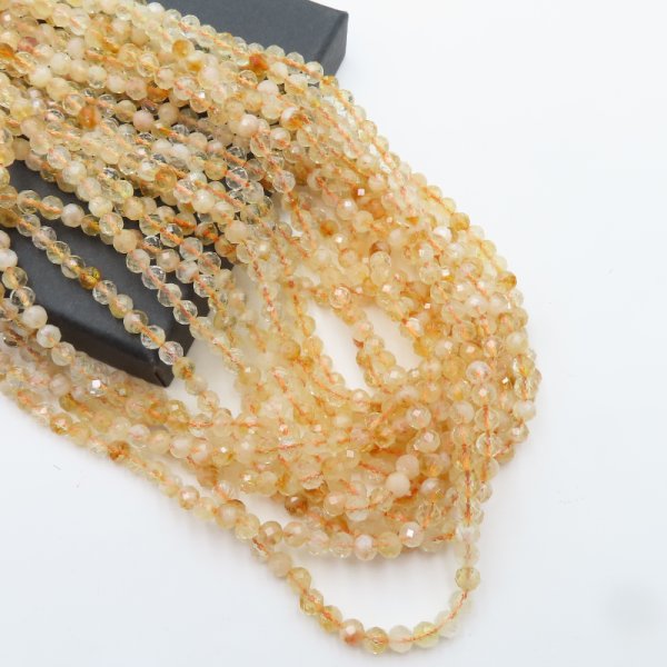 Cytryn Fasetowany kulka 4,5 mm (sznurek)