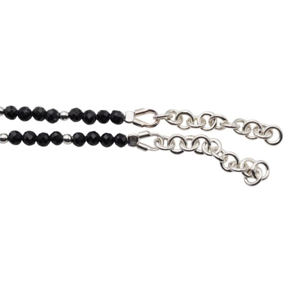 Bransoletka z turmalinem, cytrynem i apatytem – srebro 925, hematyt