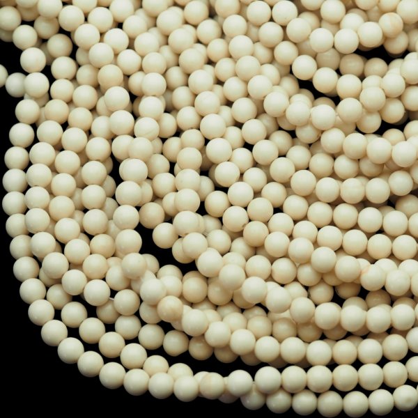 Kamień rzeczny kulka polerowana 6 mm (sznur)