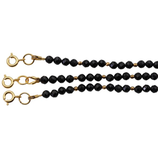 Bransoletka z turmalinem i cytrynem – złoty hematyt, srebro pozłacane 925