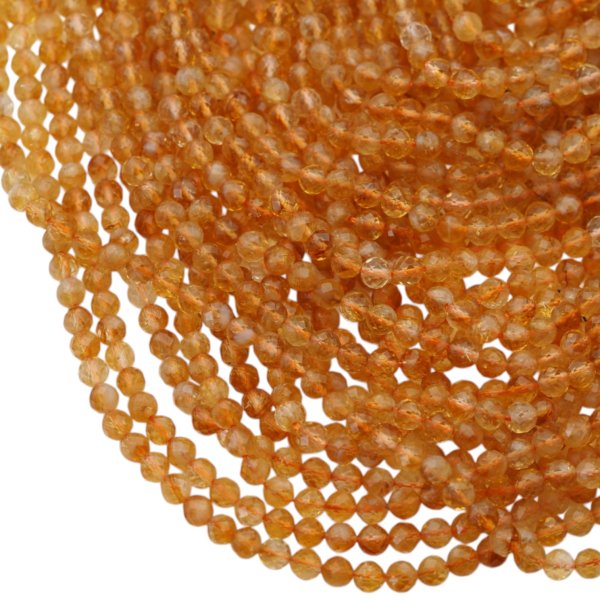 Cytryn (Lemon) Fasetowany kulka 5,5 mm (sznur)