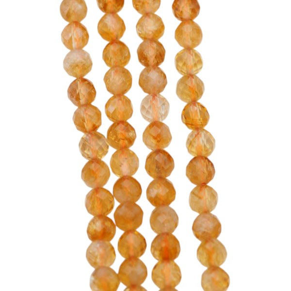 Cytryn (Lemon) Fasetowany kulka 5,5 mm (sznur)