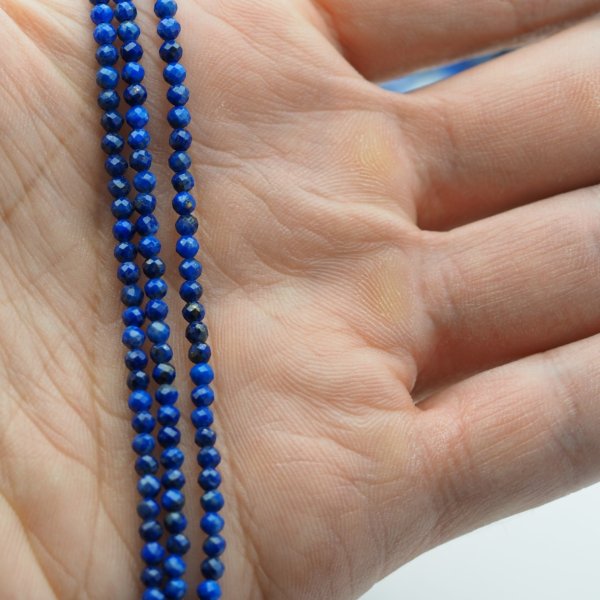 Lapis Lazuli kulka fasetowana 3 mm (sznur)
