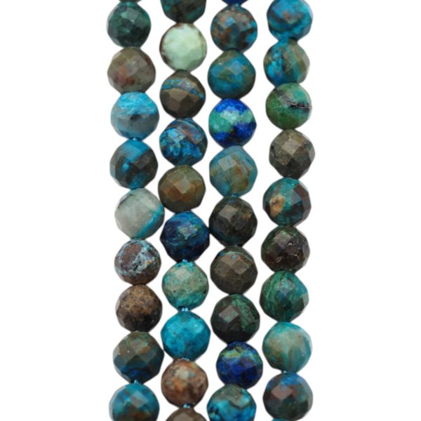 Azuryt fasetowane kulki 5,4 mm – sznur ok. 38 cm