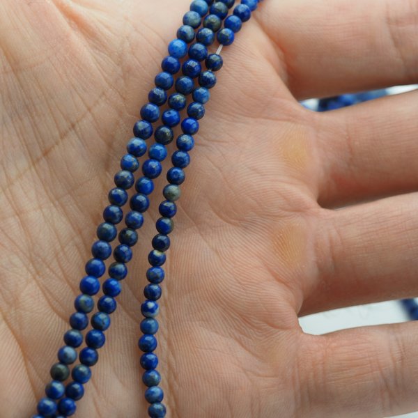 Lapis Lazuli kulka polerowana 3,5 mm (sznur)