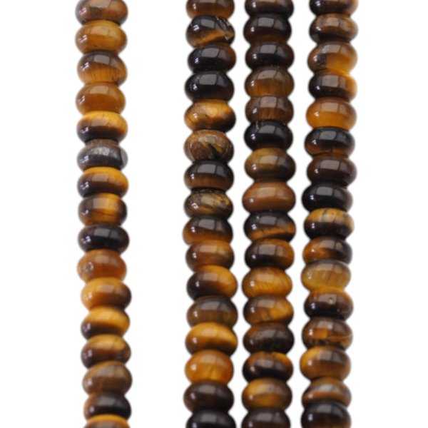 Tygrysie oko polerowane oponki 4x2 mm – sznur ok. 37,5 cm