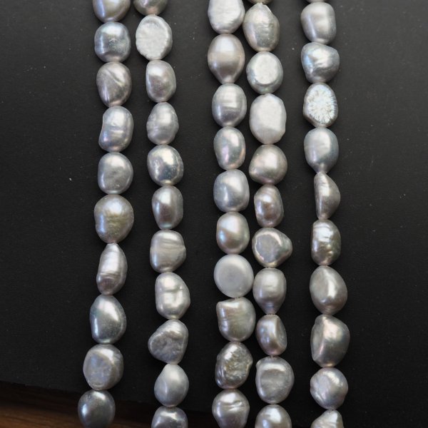 Perły Naturalne Hodowane szare 6-7 mm nr 444 (sznur 34 cm)