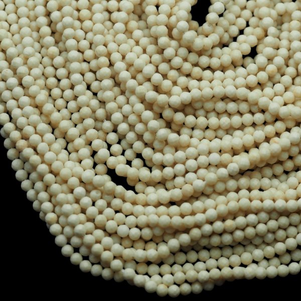 Kamień rzeczny kulka fasetowana 3 mm (sznur)