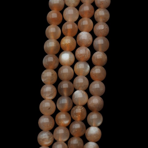 Kamień Słoneczny polerowane kulki 6,5 mm (sznur)