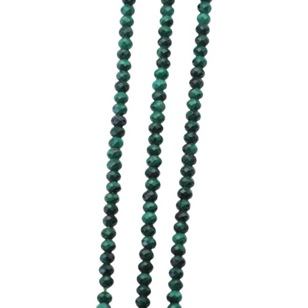 Malachit fasetowane oponki 3x2 mm (sznur)