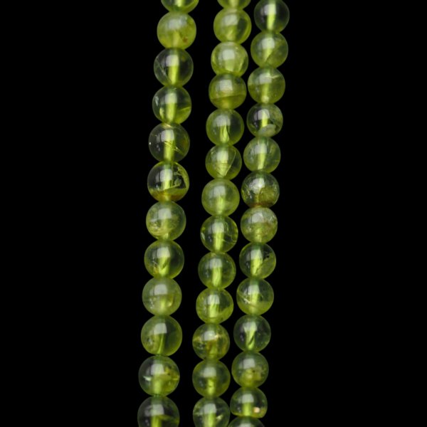 Oliwin (Peridot) kulki polerowane 5-5,5 mm (sznur) 