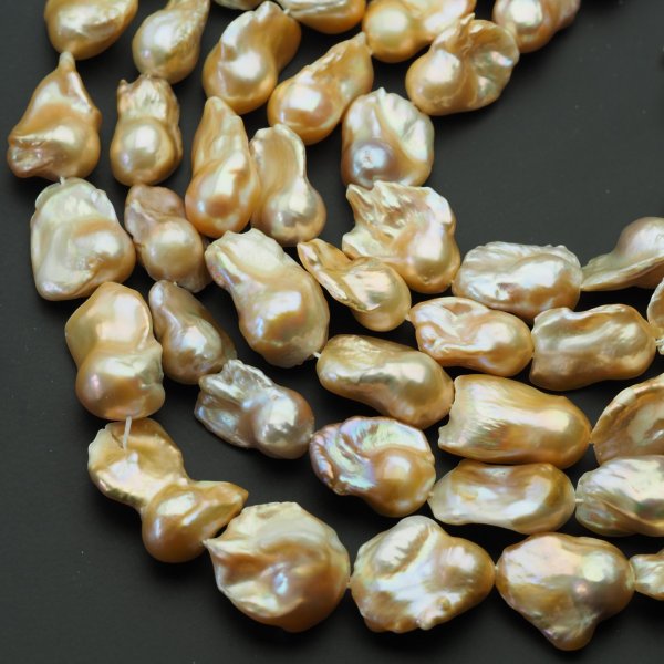 Perły Naturalne Hodowane różowe barok 14-17x20-25 mm nr 459 (sznur)