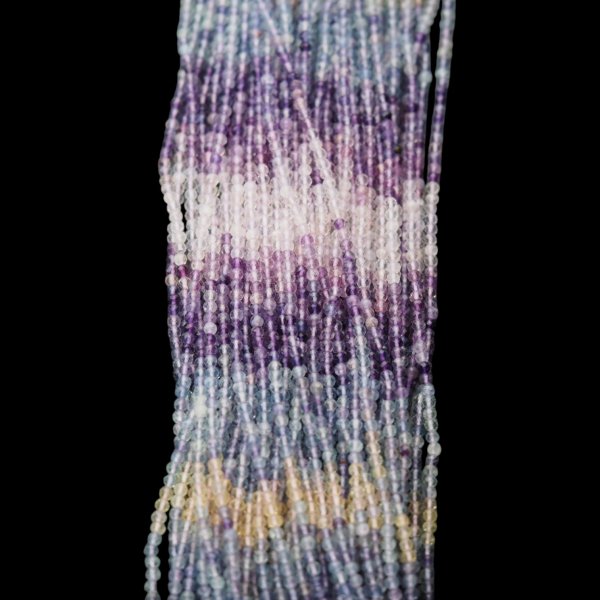 Fluoryt Fasetowany kulki 3mm (sznur)