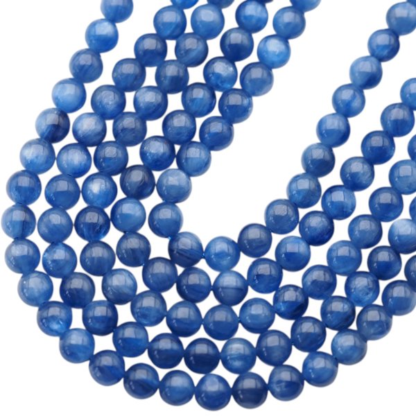 Kyanit kulka polerowana 5,8 mm (sznur) wysoka jakość