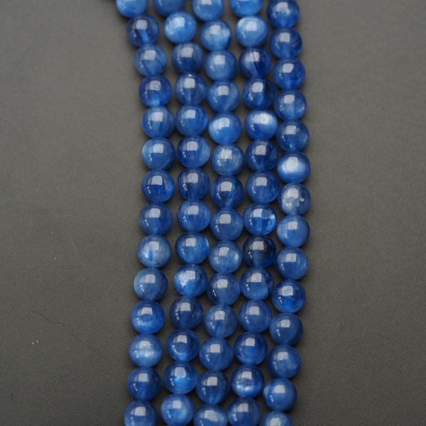 Kyanit kulka polerowana 5,8 mm (sznur) wysoka jakość