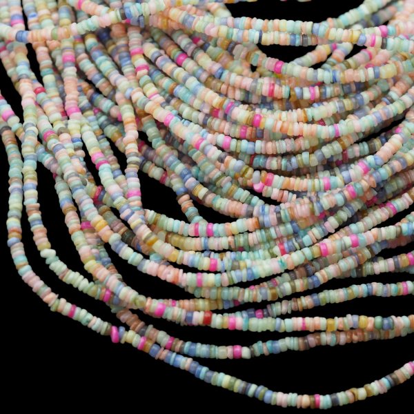 Muszla kolorowa - polerowane walce 3x1 mm (sznur)