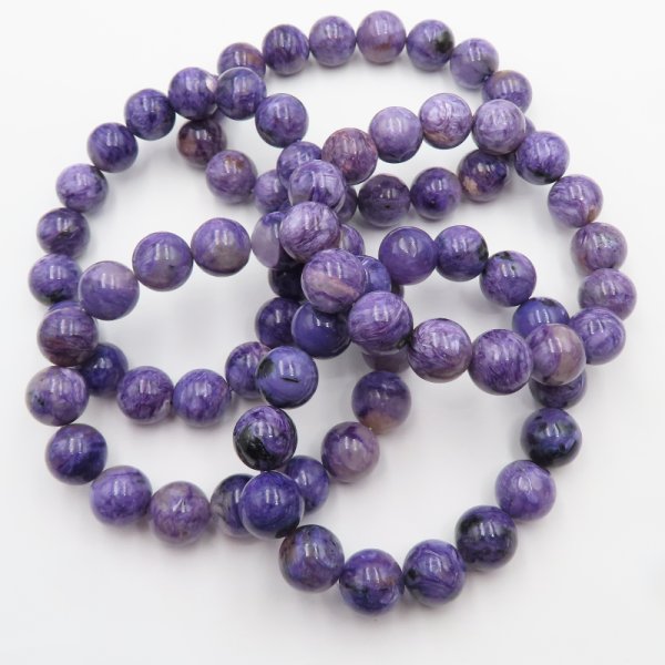 Czaroit- kulki 13-13,5mm - bransoleta 19,5-20 cm