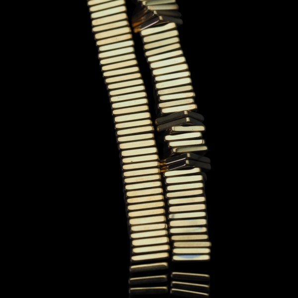 Hematyt złocony AU kwadrat 6x1 mm (sznur)