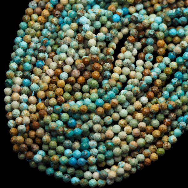 Turkus kulka fasetowana 5 mm (sznur)