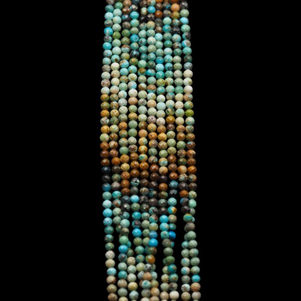 Turkus naturalny kulka fasetowana 3,5 mm (sznur)