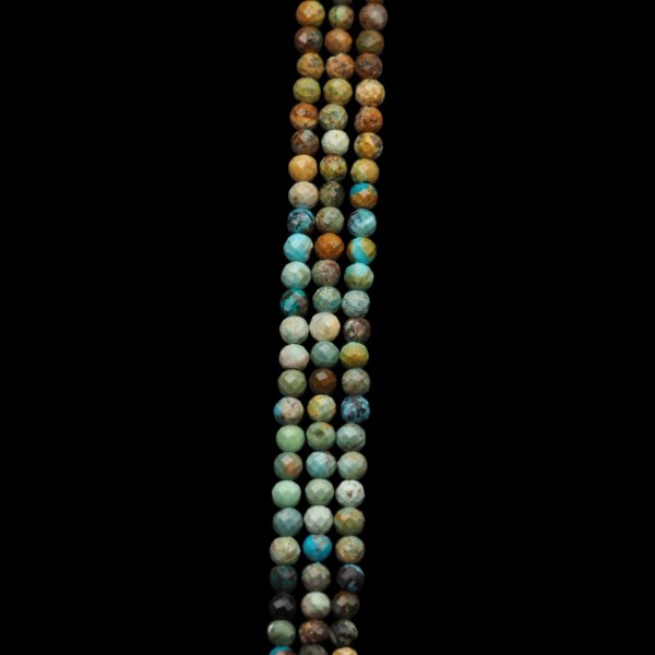 Turkus naturalny kulka fasetowana 4mm (sznur)