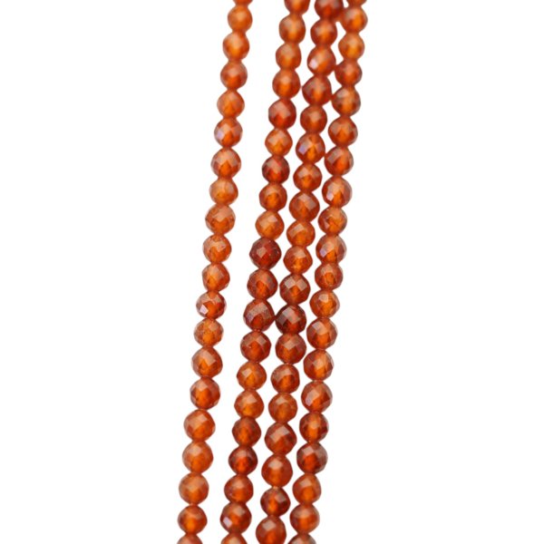 Granat brązowy, fasetowany kulka 4 mm (sznur)