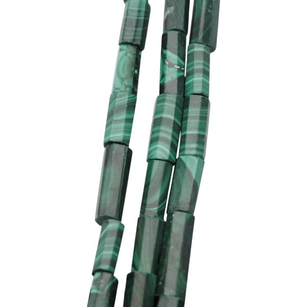 Malachit wielościany 5-7x10-16 mm (sznur 39 cm)