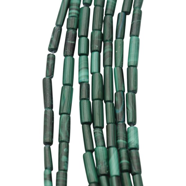 Malachit walce 3-4x6-14 mm (sznur)
