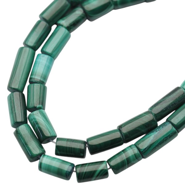 Malachit walce 4-5x6-12 mm (sznur)