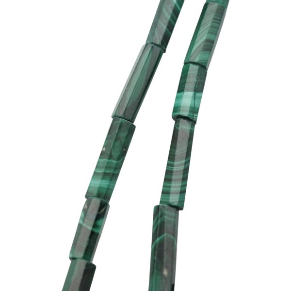 Malachit wielościany 5-7x11-19 mm (sznur 39 cm)