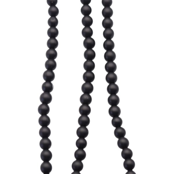 Onyks matowy kulka 4 mm (sznur)