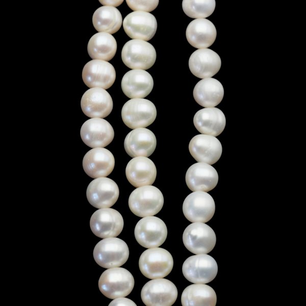 Perły Naturalne Hodowane białe 10-11 mm nr 471 (sznur 39,5 cm)