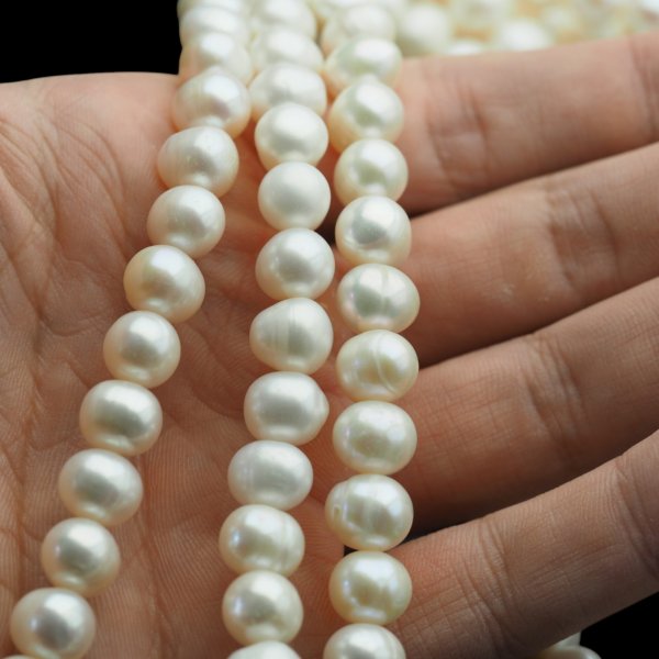 Perły Naturalne Hodowane białe 10-11 mm nr 471 (sznur 39,5 cm)
