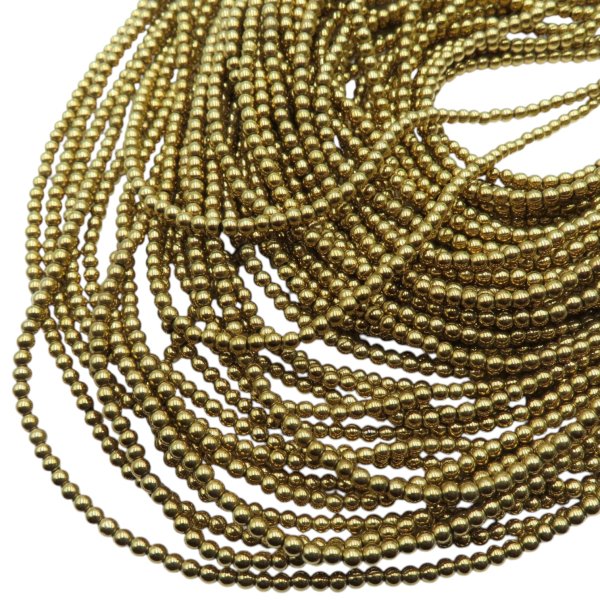 Hematyt złoty kulki 3 mm (sznur)