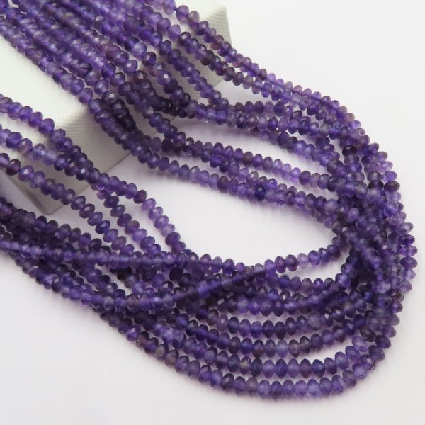 Ametyst fasetowane oponki 4x3 mm (sznur)