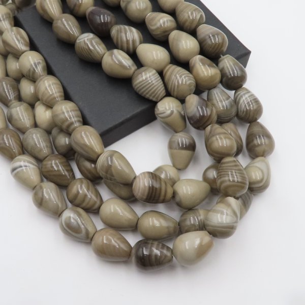 Krzemień Pasiasty łzy 18x13mm (sznur)