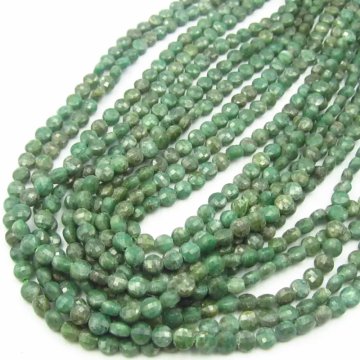 Agat green dragon - fasetowane tabletki 4x3 mm (sznur)