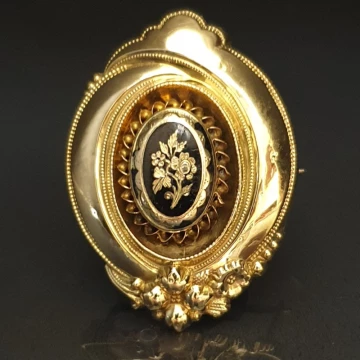 Antyczna, złota Broszka (XIX wiek)