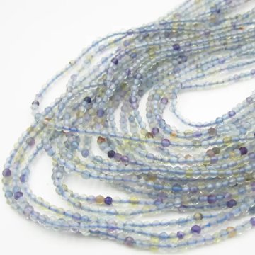 Fluoryt Fasetowany kulki 2 mm (sznur)