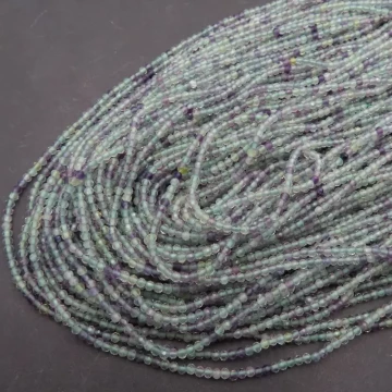 Fluoryt Fasetowany kulki 2mm (sznur)