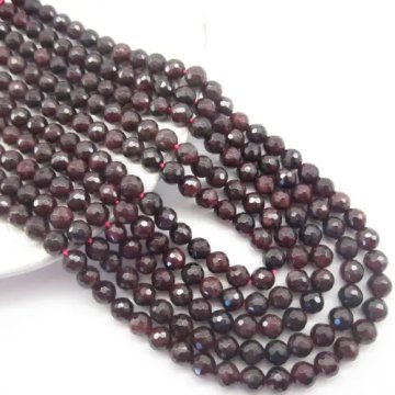 Granat fasetowany kulka 7,5mm (sznurek)