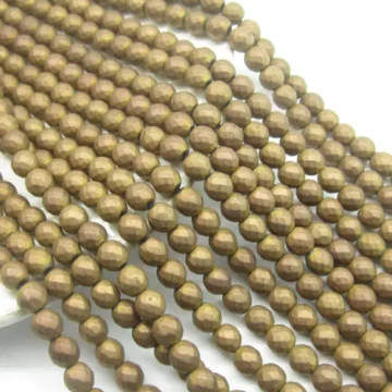 Hematyt brązowy matowy fasetowany 6mm (sznurek)