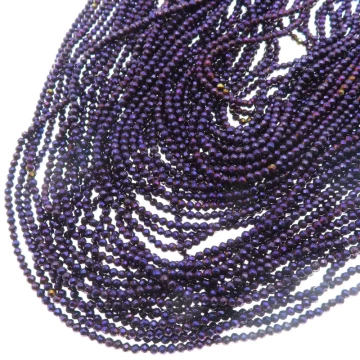 Hematyt fioletowy fasetowany kulki 2mm (sznur)