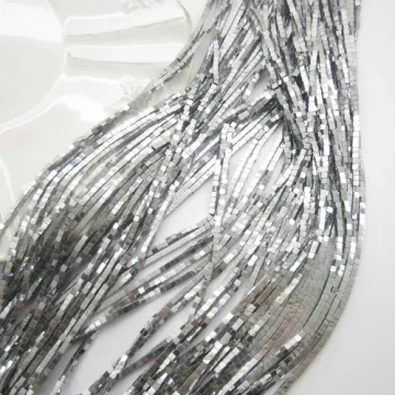 Hematyt srebrny kostka 2mm (sznurek)