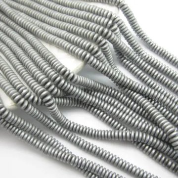 Hematyt srebrny matowy - dyski 4x2mm (sznurek)