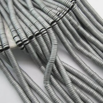 Hematyt srebrny matowy dysk 4x1mm (sznurek)