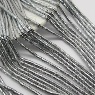 Hematyt srebrny sześciokąt 3x1mm (sznurek)