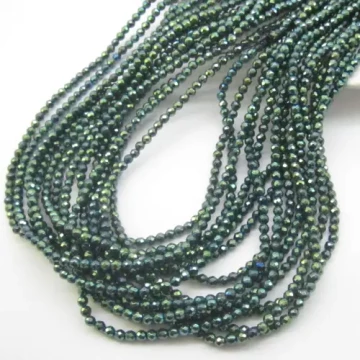 Hematyt zielony fasetowany - kulki 3mm (sznurek)