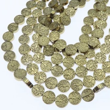 Hematyt złoty drzewko szczęścia 10mm (sznur)